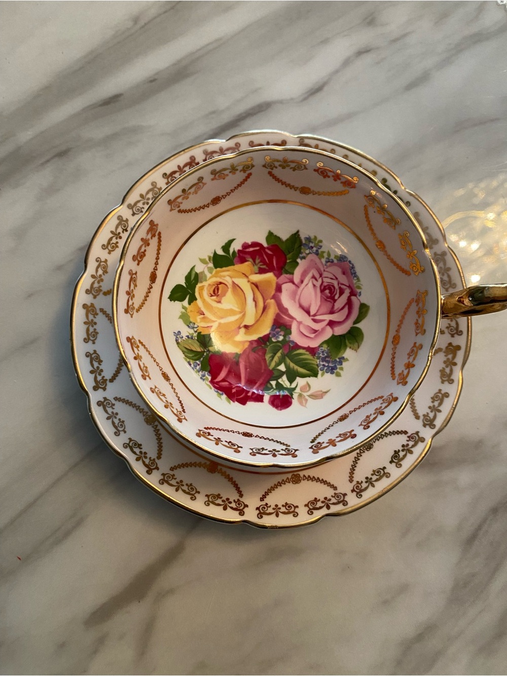 Rare Vintage Regency England bone China tea cup and saucer